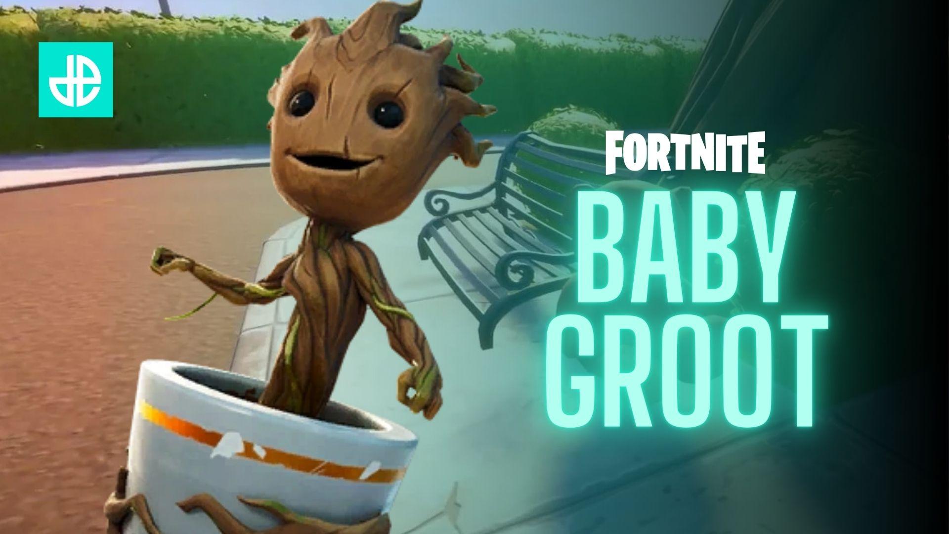 Baby groot en Fortnite