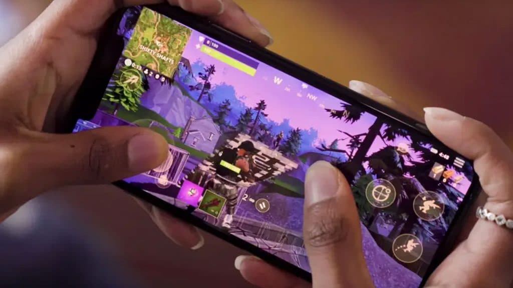 Fortnite mobile on a smart phone