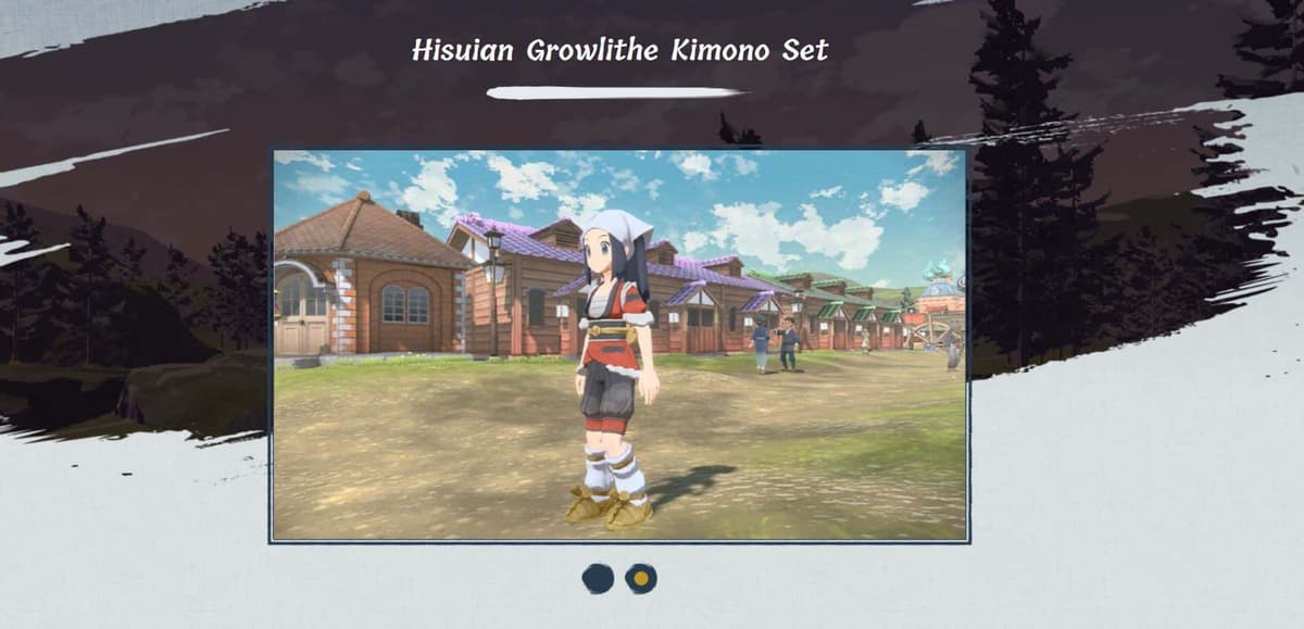 Conjunto de kimono de Pokémon Legends Arceus Hisuian Growlithe