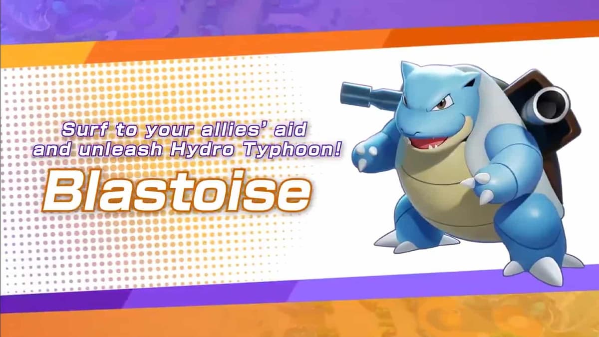 Pokemon Unite Blastoise Trailer art