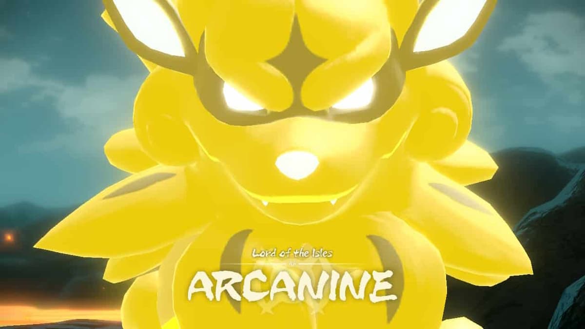 Captura de pantalla de Pokémon Legends Arceus Frenzied Noble Arcanine.