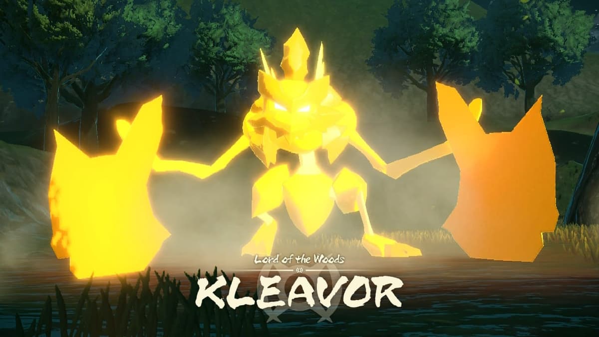 Captura de pantalla de Pokémon Legends Arceus Frenzied Noble Kleavor.