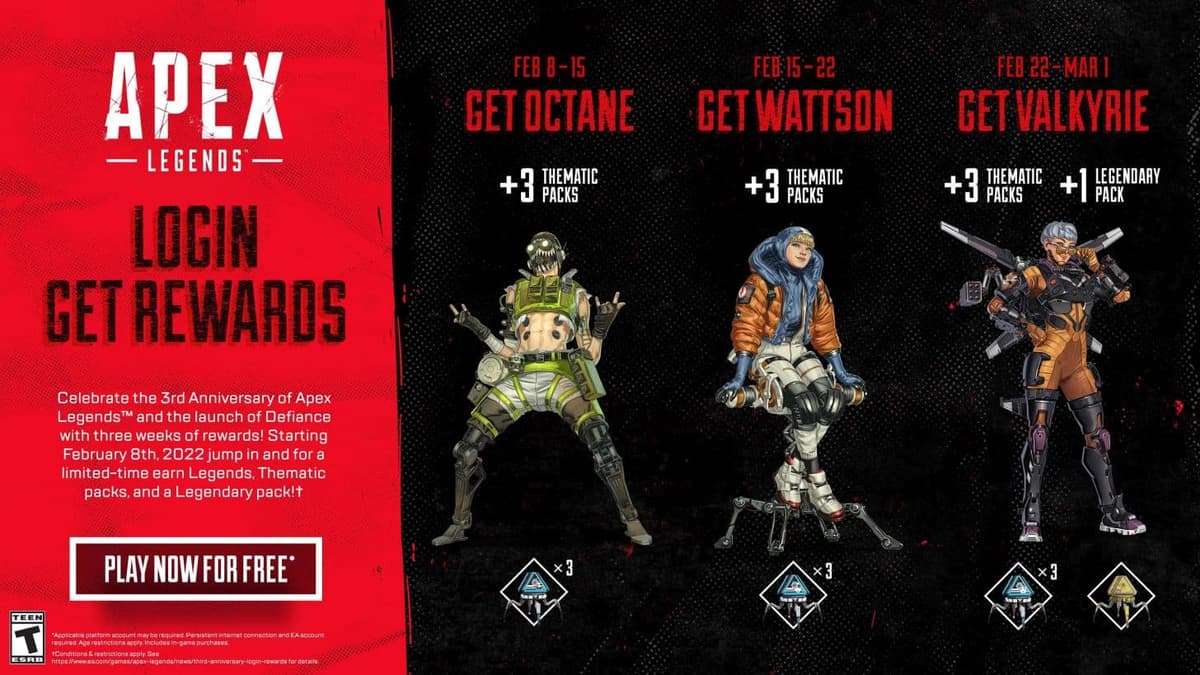 Apex Legends anniversary rewards