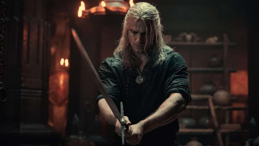 Henry Cavill como Geralt en la serie Witcher