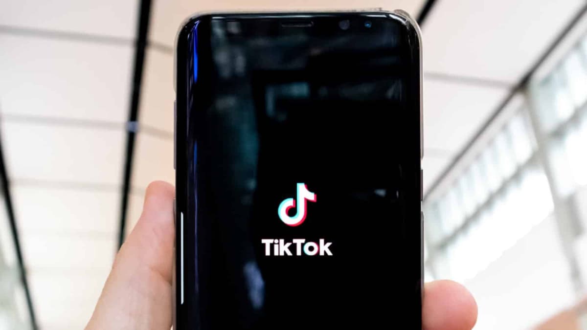 TikTok logo on a phone