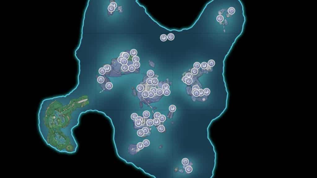 Mapa de Enkanomiya de impacto de Genshin