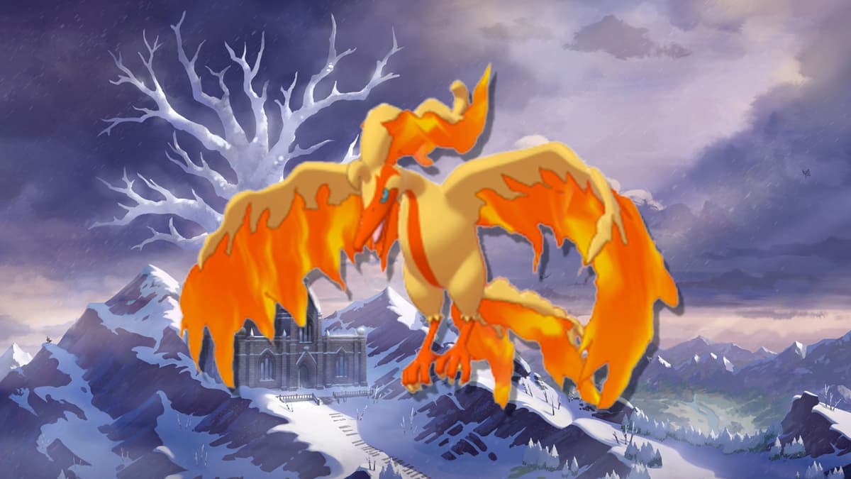 Moltres variocolor de Galar en Pokémon Espada y Escudo