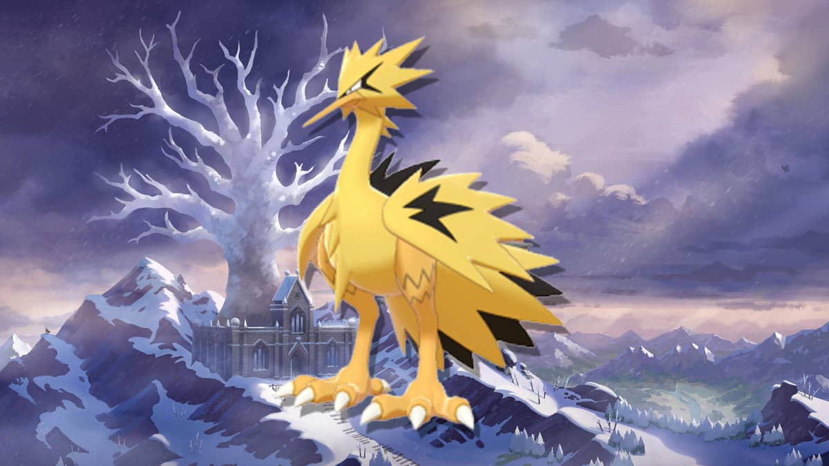 Zapdos variocolor de Galar en Pokémon Espada y Escudo