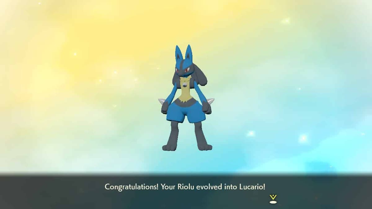 Secuencia de evolución de Pokémon Legends Arceus Lucario