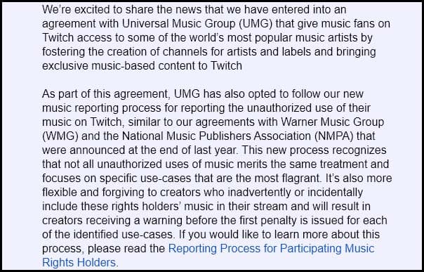 UMG twitch universal music group