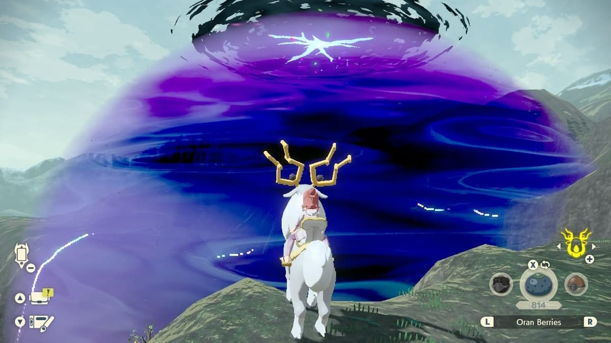 Captura de pantalla de distorsión del espacio-tiempo Arceus de Pokémon Legends.