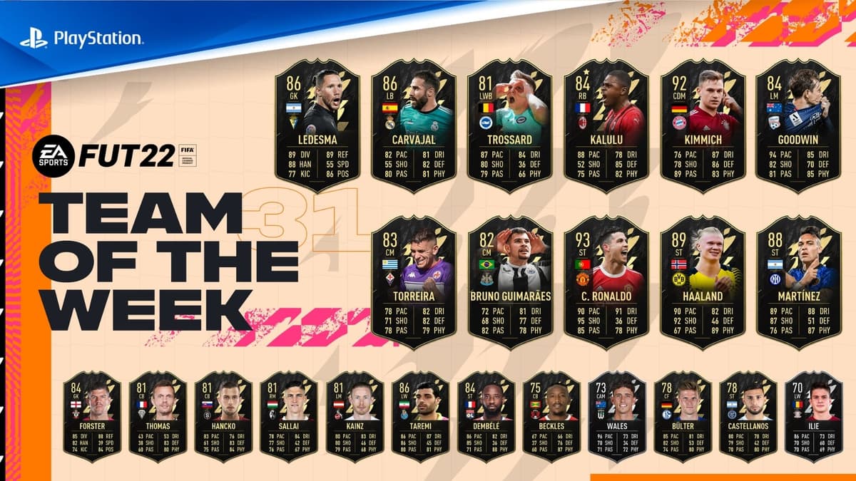 TOTW 31 de FIFA 22