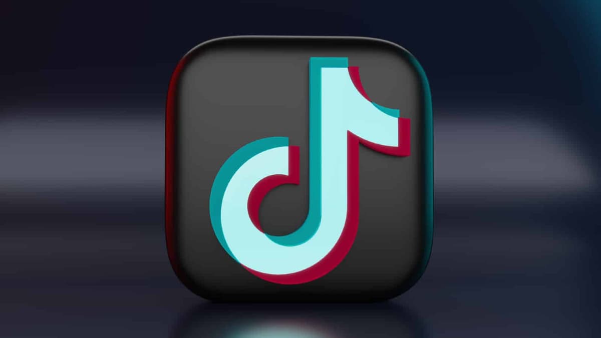 TikTok logo on a dark background