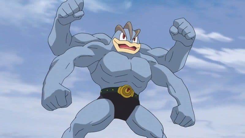 Machamp en el anime pokémon