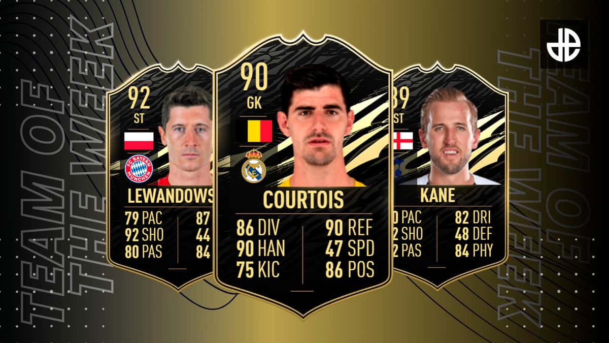 Cartas Courtois, Lewandowski y Kane TOTW 2 FIFA 21