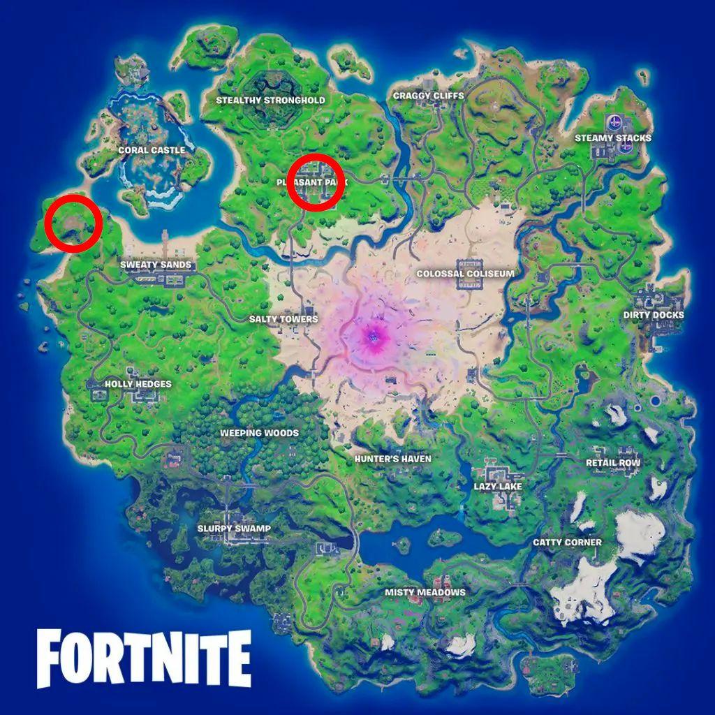 Mapa Gnomos desafío Fortnite