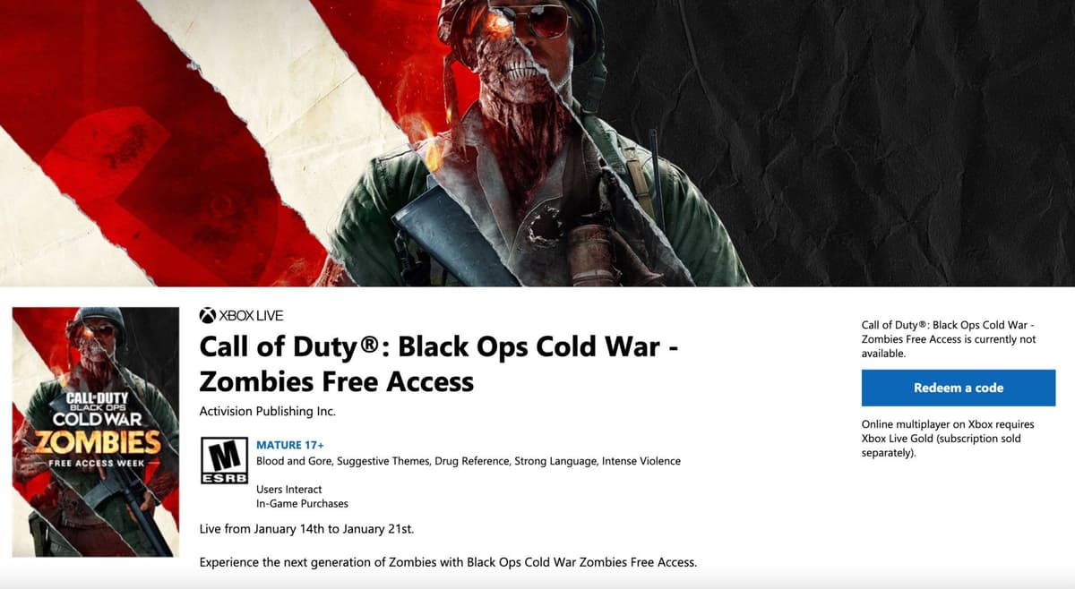 Cod Zombies gratis