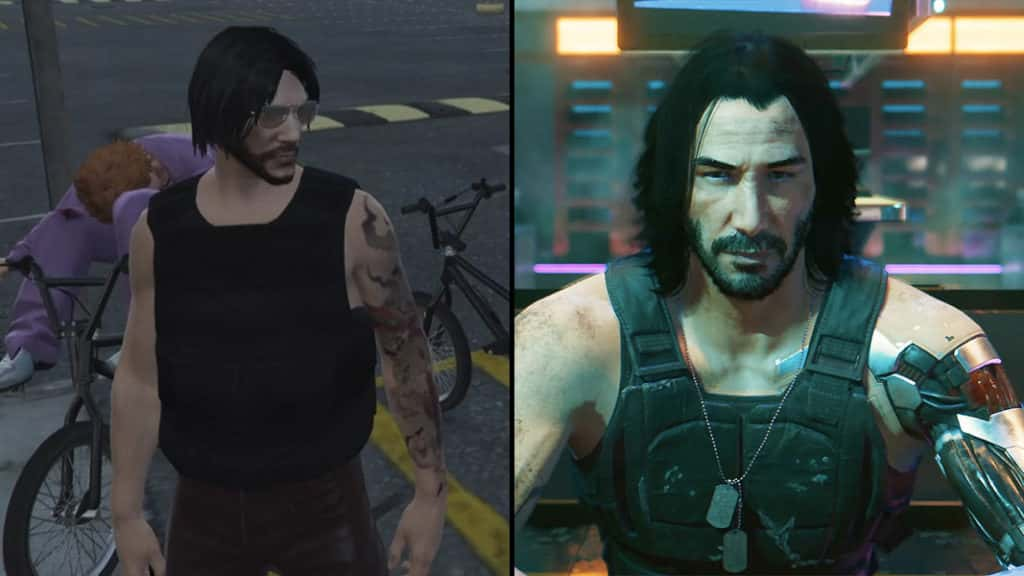 Johnny Silverhand en GTA RP y Cyberpunk