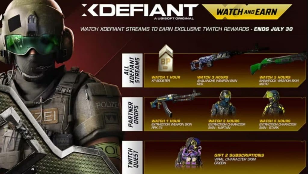 recompensas twitch xdefiant