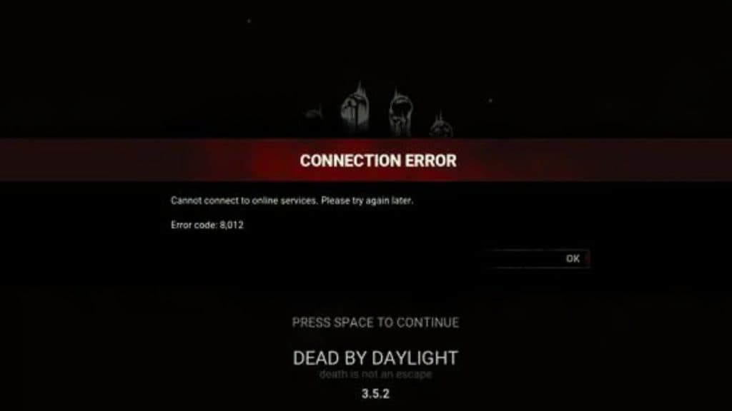 error conexión dead by daylight