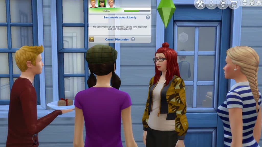 panel conversacional sims 4