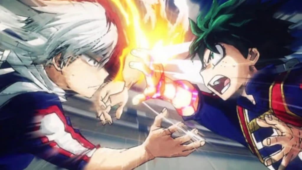 boku no hero pelea deku vs shoto