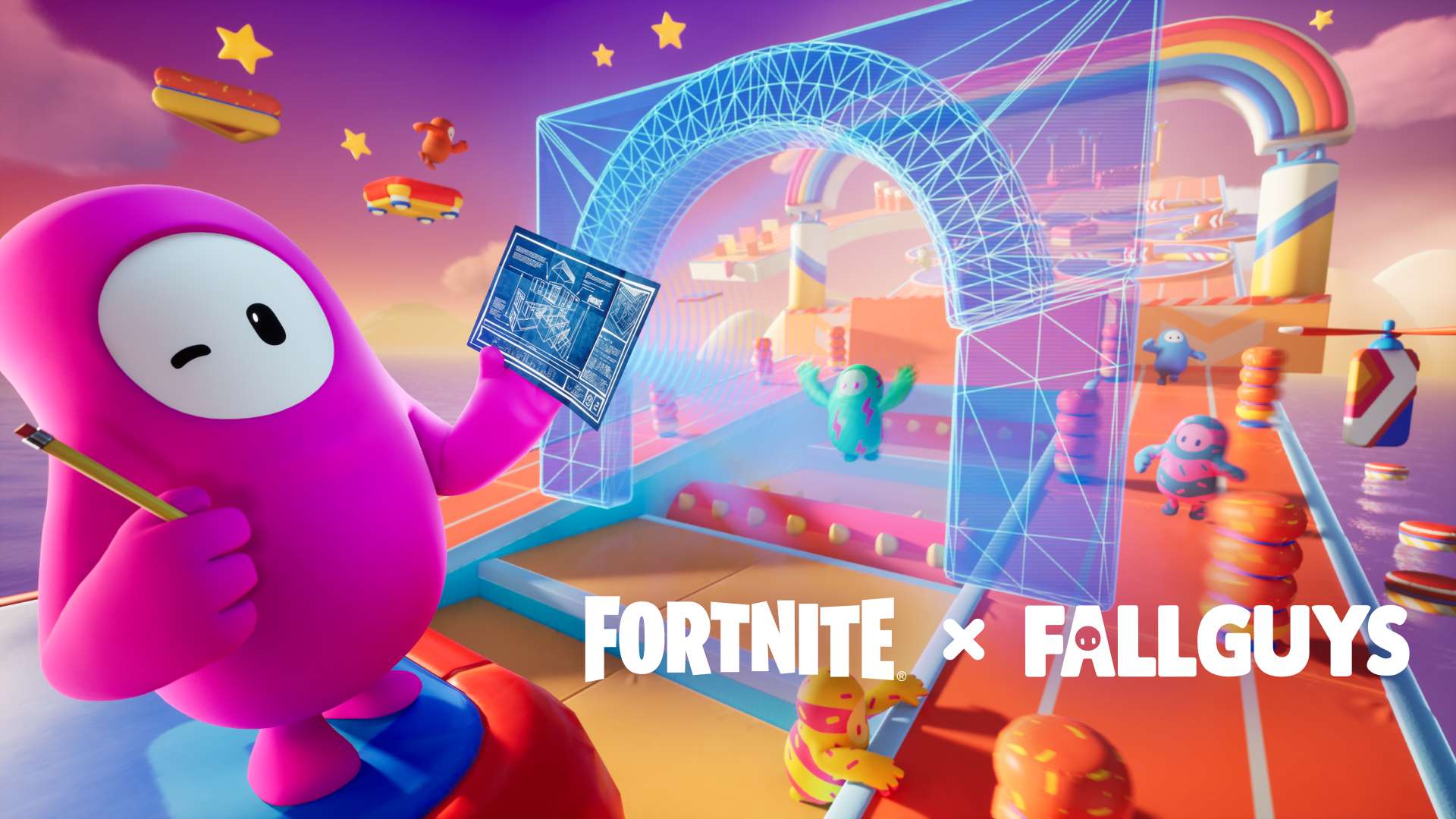 cómo completar pista de obstáculos fortnite fall guys